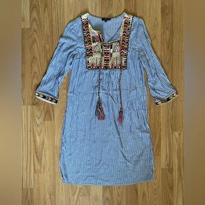 Colourful striped mini dress